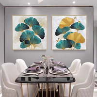 Impression moderne minimaliste de Ginkgo Biloba, cadre végétal, affiche HD, peinture sur toile pour la décoration murale de la maison