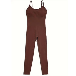 Combinaison de sport et yoga sans manches, respirante, coupe ajustée, en vente directe d'usine, combinaison slim fit, tissu de bonne qualité. - Product Image 4