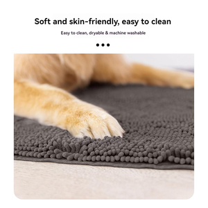 Tapis pour animaux de compagnie en chenille super absorbant <span class=keywords><strong>et</strong></span> antidérapant, nouvelle arrivée, personnalisable en gros, attrape-boue pour <span class=keywords><strong>chien</strong></span>, <span class=keywords><strong>paillasson</strong></span> pour <span class=keywords><strong>chat</strong></span>, pour salle de bain intérieure - Product Image 3
