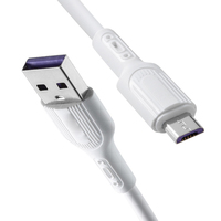 Kabel Pengisian Cepat Micro USB dengan Konduktor Tembaga Murni dan Selubung TPE/Nylon untuk Ponsel Android dan Komputer