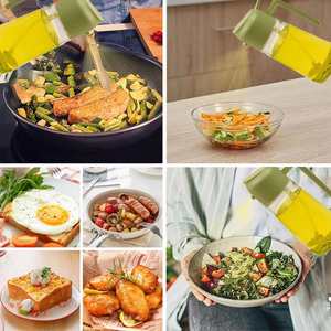 Bouteille pulvérisatrice d'huile en verre réutilisable intégrée 470 ml/16 oz pour la cuisine domestique, distributeur d'huile et de vinaigre pour friteuse à air - Product Image 4