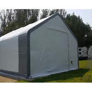 Abri de stockage industriel en tente personnalisable, ignifuge, anti-corrosion, en PVC, avec double structure en acier galvanisé - Product Image 2