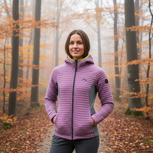 Felpa con cerniera di alta qualità da donna PRESOLANA felpa con Logo personalizzato foderato per abbigliamento lungo autunno/inverno con Design leggero - Product Image 3