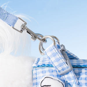 Set tali kekang anjing dengan topi, kekang hewan peliharaan untuk anjing kucing lembut bernapas tali kekang luar ruangan berjalan anjing perlengkapan hewan peliharaan - Product Image 6