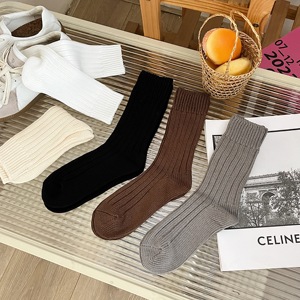 <strong>Manufacturer</strong> Wholesale <strong>Custom</strong> Double Needle Thick Thread Combed Cotton Retro Knitted Cotton <strong>Socks</strong> Crew Long <strong>Socks</strong> - Product Image 6