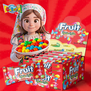 Venta al por mayor de fábrica: Caramelos masticables chinos Skittle-s de 17g en bolsa, <span class=keywords><strong>sabores</strong></span> frutales mixtos, colores naturales, OEM, ODM, certificado Halal - Product Image 1