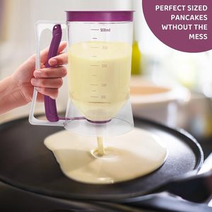 Distributeur de pâte à crêpes – Indispensable en cuisine – Distributeur de pâte à crêpes avec étiquette de mesure – Versement facile – Fournitures de pâtisserie - Product Image 5
