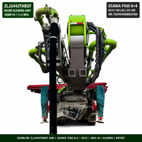 Pompes à béton Scania Zoomlion 62m P450 2023 180m3 d'occasion, comme neuves, Pompes à béton Scania Zoomlion 62m d'occasion, machine de 44 tonnes, export