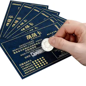 Scratch Off Card Business Christmas Coupon Paper Scratch Cards for Christmas Gift Coupon Card