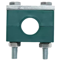 Collier de serrage en plastique robuste DIN3015 à trou unique avec boulons de fixation extra longs pour le fixation des flexibles hydrauliques, des tuyaux en acier et des câbles