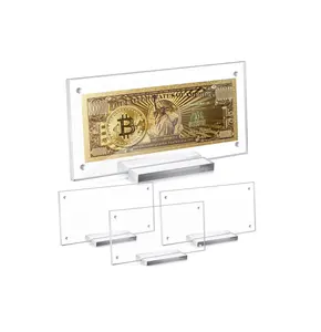 4包丙烯酸货币纸币美元票据框架货币持有人票据收藏家收藏