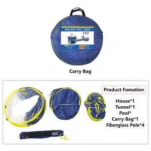 Fusée enfants jouer jouets en gros personnalisé couleur Logo taille bleu 3 en 1 <span class=keywords><strong>tente</strong></span> pour enfants maison <span class=keywords><strong>Tunnel</strong></span> piscine intérieur extérieur - Product Image 6