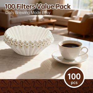 Filtres à café jetables pour les capsules Ninja et les cafetières à café moulu, petits filtres à café blancs - Product Image 3