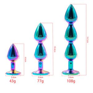 Sieraden Ontwerp Prostaat Massager Heren Anale Trainer Pakket Van 3 Roestvrij Staal Metalen Anale Kralen Butt Plug Seksspeeltjes Voor Koppels - Product Image 6