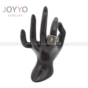 Trang Sức Đầu Lâu Phong Cách Punk Nhẫn Mason Cho Nam Trang Sức Hội Tam Điểm Bằng Thép Không Gỉ Nhẫn Ngón Tay Nam Bằng Titan Hình Vuông - Product Image 5