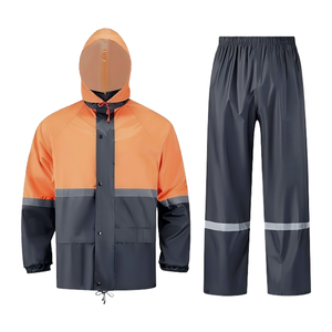 Combinaison <span class=keywords><strong>de</strong></span> <span class=keywords><strong>pluie</strong></span> en polyester personnalisée, imperméable, réfléchissante, veste <span class=keywords><strong>de</strong></span> sécurité <span class=keywords><strong>pour</strong></span> le travail, la pêche ou la randonnée, style classique, imperméable - Product Image 1