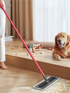 Serpillère plate multifonctionnelle Esun en acier inoxydable, écologique et durable, pour sols humides et secs, pour la <span class=keywords><strong>maison</strong></span>, avec 2 têtes de serpillère incluses - Product Image 4