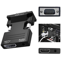 Mini Convertidor HDTV2VGA, Adaptador de Audio y Video HDTV a VGA para Computadora Portátil, Consola de Juegos, Pantalla VGA Antigua