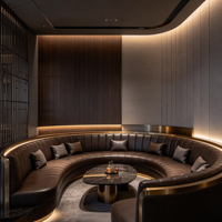 Meubles de discothèque modernes, comptoir de bar de restaurant sur mesure, dessus en marbre, mobilier de salon LED, design d'intérieur, projet commercial, OEM