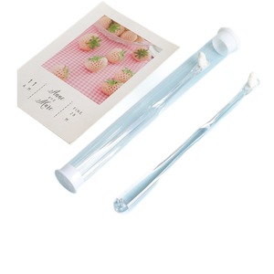 Pet Toothbrush Transparent Single Tuft Soft Bristles Pointed Head For Small Animals Pet Grooming - Product Image 5