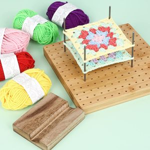Tabla de Bloqueo de Ganchillo de Madera de Bambú, Herramientas de Tejer Lana, <span class=keywords><strong>Kit</strong></span> de Ganchillo, Regalos para Madres y Abuelas - Product Image 4