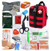 Trousse de premiers secours multifonctionnelle 15 pièces avec hache et pelle, équipement de survie d'urgence robuste