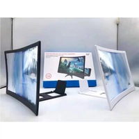 Curved Screen Mobile Phone Screen Magnifier Desktop Lazy Stand HD Video Magnifying Glass 5D Mobile Phone Stand 12 Inches