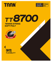 Cordes de tennis durables TAAN TT8700, longueur 12 m, calibre 1,1 mm, cordes de raquette de tennis multicolores en polyester et nylon