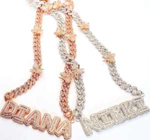 Оптовая продажа, персонализированное ожерелье из кубического фианита, муассанита, багета Lcy Miami, подвеска на заказ, кубинское ожерелье - Product Image 5
