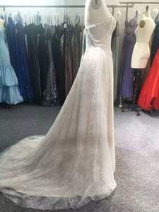 アイボリーチュールノースリーブ刺繍プリンセスマーメイドウェディングドレスAラインフロア丈レースデコレーションナチュラル - Product Image 6