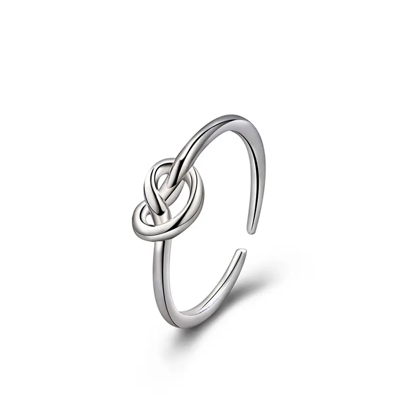 Sterling Silver Rings Infinity Heart Knot Finger Minimalistic Rings Wedding Engagement Rings for Women Gi