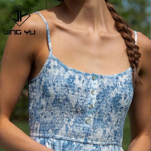 Robe élégante à imprimé polynésien personnalisée en usine, plissée, ample, multi-couches, 100% voile de rayonne, robe décontractée - Product Image 6
