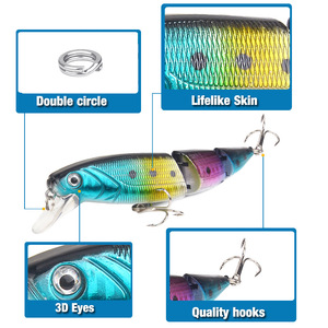 Leurre Minnow XY-51 11,5 cm 15 g, multicolore, leurre dur pour la pêche au bar, appâts pour eaux moyennes, utilisation en extérieur - Product Image 2