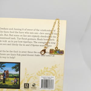 Excellent Wholesale New Design <b>Unicorn</b> Carved Brass Square Bookmark Hot Sale Gradient Color Golden Plated Pendant - Product Image 6