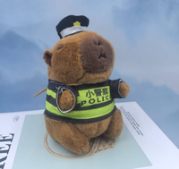 Porte-clés Capybara en peluche mignon de 12 cm avec chapeau de chef, pendentif Biscuit de Boulanger, direct usine, prix de gros pour jeux d'arcade