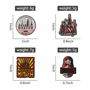 La troisième Rome MOSCOU RUSSIE Eaneml Pin Iconic Building Cathédrale Saint Basile Matryoshka Poupées <span class=keywords><strong>Broche</strong></span> Revers Badge Bijoux Cadeau - Product Image 6