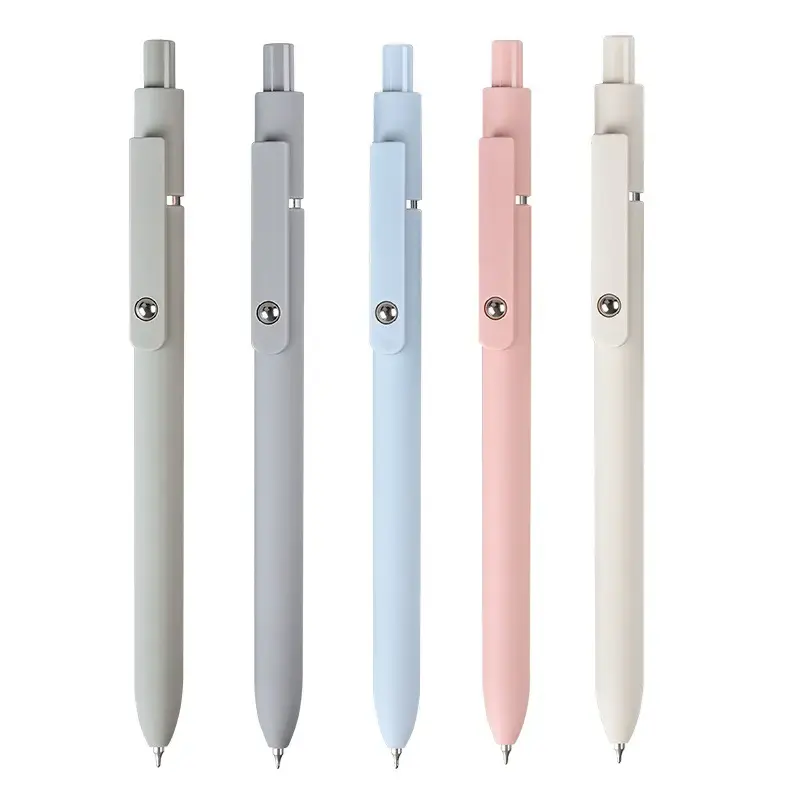 5pcs Quick Dry Ink Gel Pens Fine Point Retractable Roller Ball Pens Black Ink Smooth Writing Pens Stationery