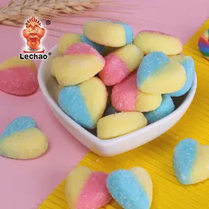 Сумки для конфет Gummi Bonbons двух цветов с сахарным покрытием, сладкие Клубничные конфеты в форме сердца