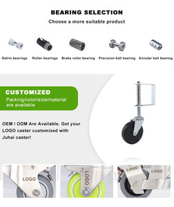 Roulettes pivotantes en caoutchouc thermoplastique de 3, 4 et 5 pouces <span class=keywords><strong>avec</strong></span> <span class=keywords><strong>ressort</strong></span>, roulettes coulissantes <span class=keywords><strong>pour</strong></span> <span class=keywords><strong>portail</strong></span> de clôture <span class=keywords><strong>avec</strong></span> trous de montage - Product Image 4