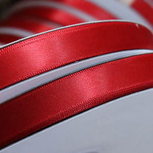 2cm Satin band Red Blank Einfarbiges Weihnachts band - Product Image 2