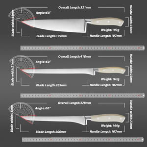 Grandsharp Kim Loại Nhà Bếp đầu bếp dao đặt carbon cao thép không gỉ Dao bộ bánh mì cắt gọt phi lê dao ABS xử lý - Product Image 5
