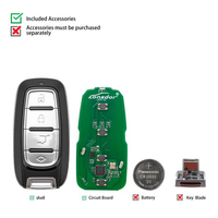Clé intelligente universelle Lonsdor LK50-02 série NXP, 4 boutons, fréquence réglable, télécommande universelle pour K518 FCV K518 PRO KW100