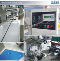 Machine d'emballage horizontale à flux de coussinets multifonctionnelle pour aliments, fruits, biscuits, bonbons, DXDZ-250B Hualian Industrial