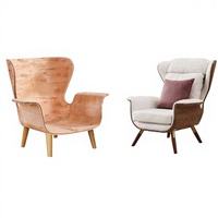Fauteuil lounge en contreplaqué moulé de style moderne FC-9002 pour la maison, l'hôtel, le hall, le salon, la zone de réception
