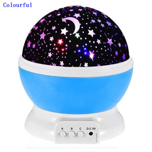 Multicolore Led Lampe D'éclairage de Nuit Étoile Colorée Lumière Rotative Projecteur Nuit Étoilée Projecteur - Product Image 4