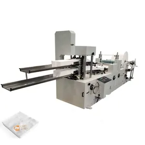 Double decks restaurant table automatic napkin tissue paper embossing making machine