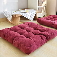 Coussin de sol carré en velours côtelé, coussin de chaise de bureau, siège, coussins de sol, vente en gros