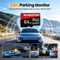 Carte mémoire Nandstor pour caméra de sécurité 64 Go 128 Go 256 Go 512 Go Haute endurance Carte TF U3 A1 pour caméra de sécurité