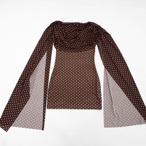 Viviblook Q26DS093 Vestidos de verano para mujer, nuevo vestido informal con estampado de lunares, sin mangas, cuello oscilante, lazo, ajustado, mini vestido ceñido al cuerpo - Product Image 6