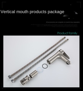 Bán buôn đơn giản chải khách sạn phòng tắm tap nước nóng và lạnh <span class=keywords><strong>Mixer</strong></span> phòng tắm lưu vực vòi nước - Product Image 5